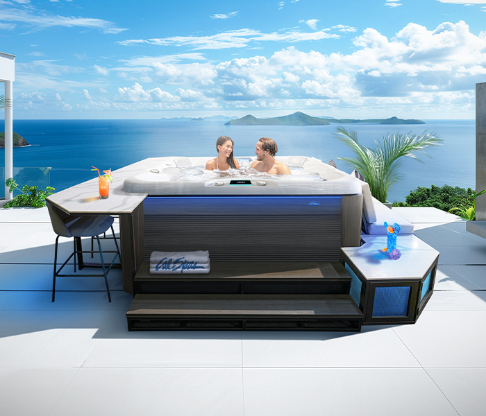 Calspas hot tub being used in a family setting - Edmond